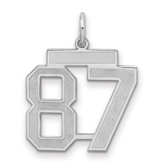 Sterling Silver Jersey Collection Medium Number 87 Pendant